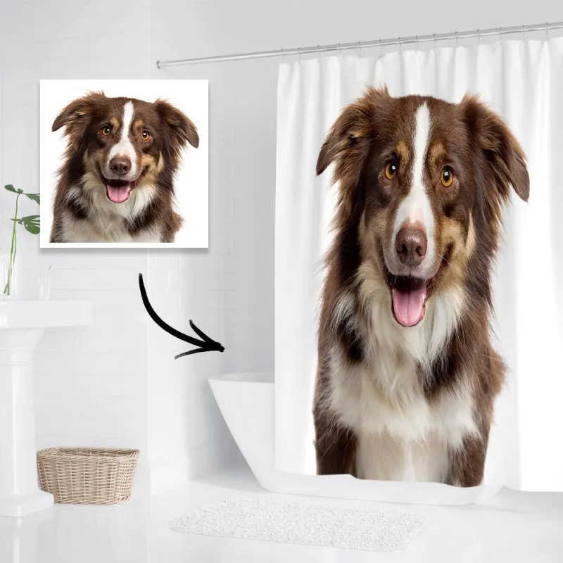 Personalized Shower Curtain Bathroom Decor Gift For Family 92*183cm 5