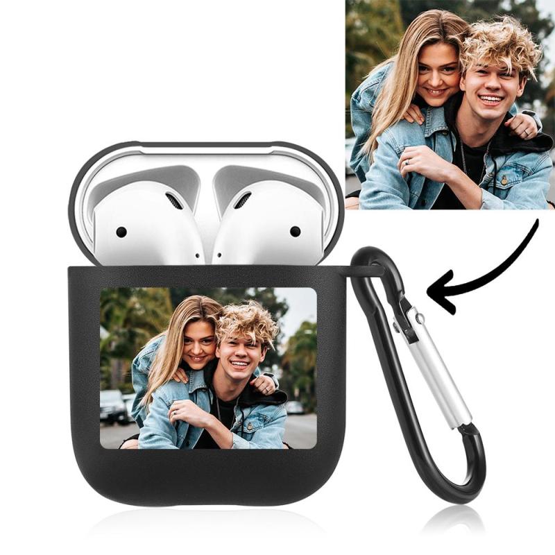 Photo Airpods Case Couples Gift Earphone Case - Black