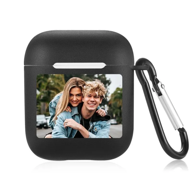 Photo Airpods Case Couples Gift Earphone Case - Black 1