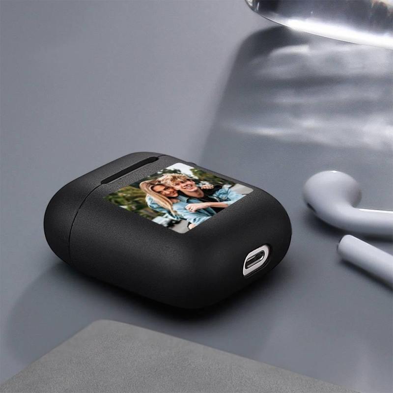 Photo Airpods Case Couples Gift Earphone Case - Black 2