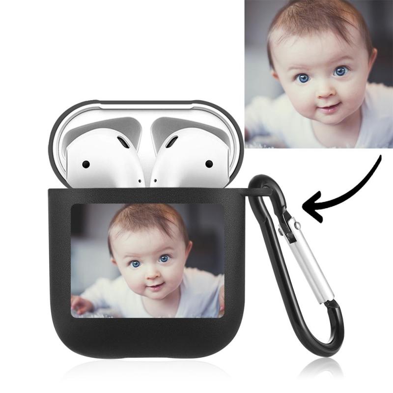 Photo Airpods Case Cute Baby Earphone Case - Black