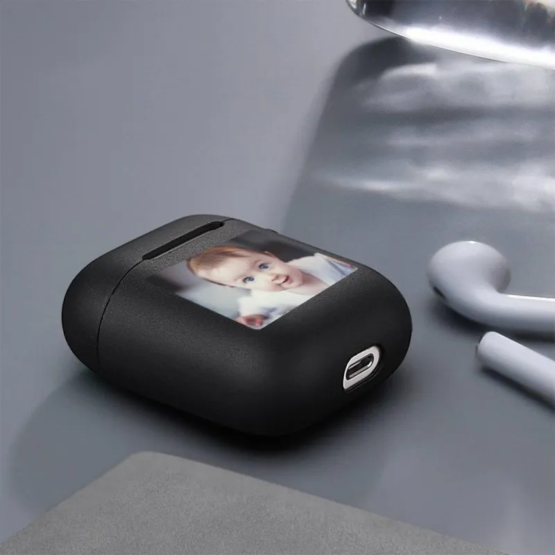 Photo Airpods Case Cute Baby Earphone Case - Black 2