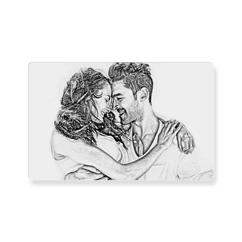 Photo Engraved Wallet Card Wonderful Gift - Aluminum Gift for Lover 1