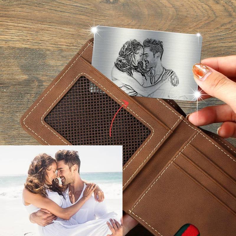 Photo Engraved Wallet Card Wonderful Gift - Aluminum Gift for Lover 3