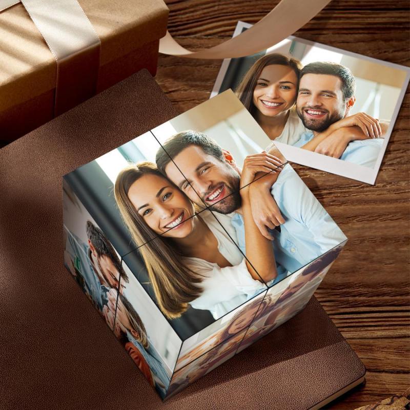 Photo Frame Rubic's Multiphoto Frame Personalized Picture Collage Cube 4