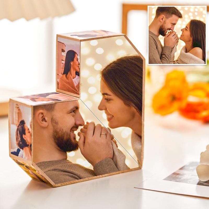 Photo Frame Rubic's Multiphoto Frame Personalized Picture Collage Cube 5