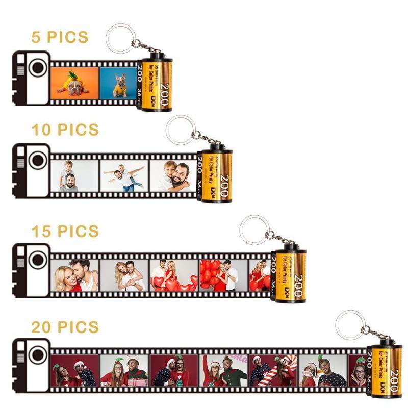 Photo Keychain Camera Roll Keychain Multiphoto Gift for Family Gifts 2