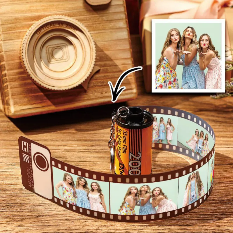 Photo Keychain Camera Roll Keychain Multiphoto Gift for Family Gifts 5