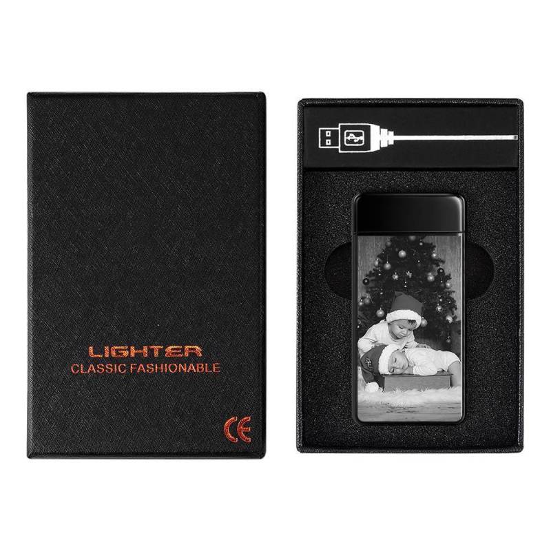 Photo Lighter Custom Photo Engraved Lighter Black Valentine's Gift 5