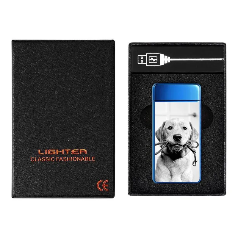 Photo Lighter Custom Photo Engraved Lighter Blue Cute Pet 5