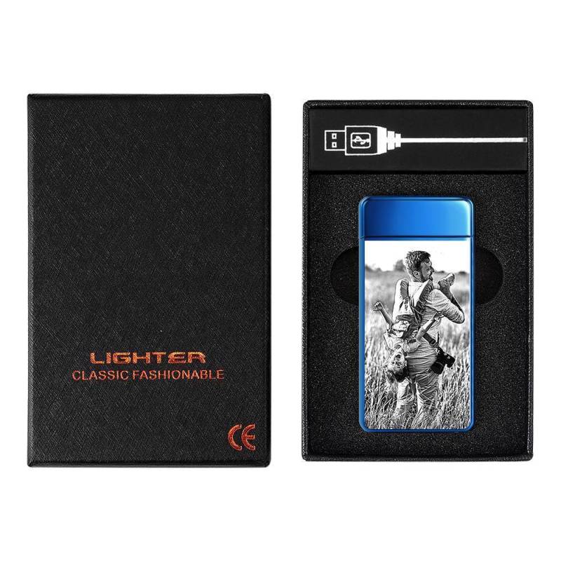 Photo Lighter Custom Photo Engraved Lighter Blue Keepsake Gift 5