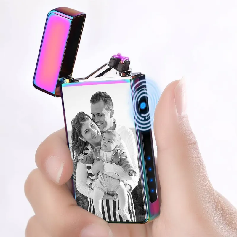 Photo Lighter Custom Photo Engraved Lighter Rainbow Color Perfect Family 2