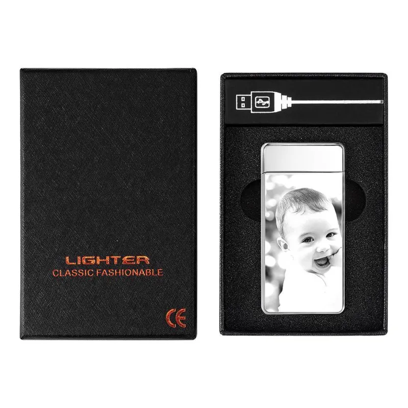 Photo Lighter Custom Photo Engraved Lighter Silver Memorial Gift 5