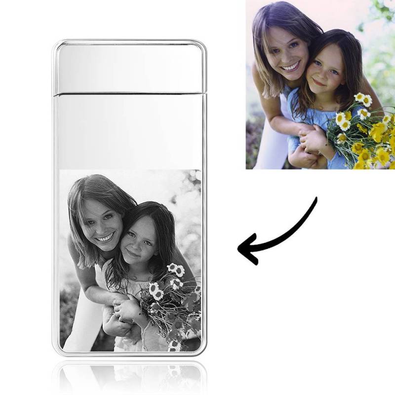 Photo Lighter Electric Lighter Perfect Family Silver