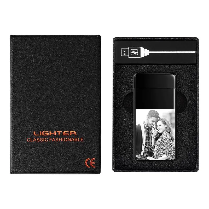 Photo Lighter Electric Lighter Perfect Gift Boyfriend Black 5