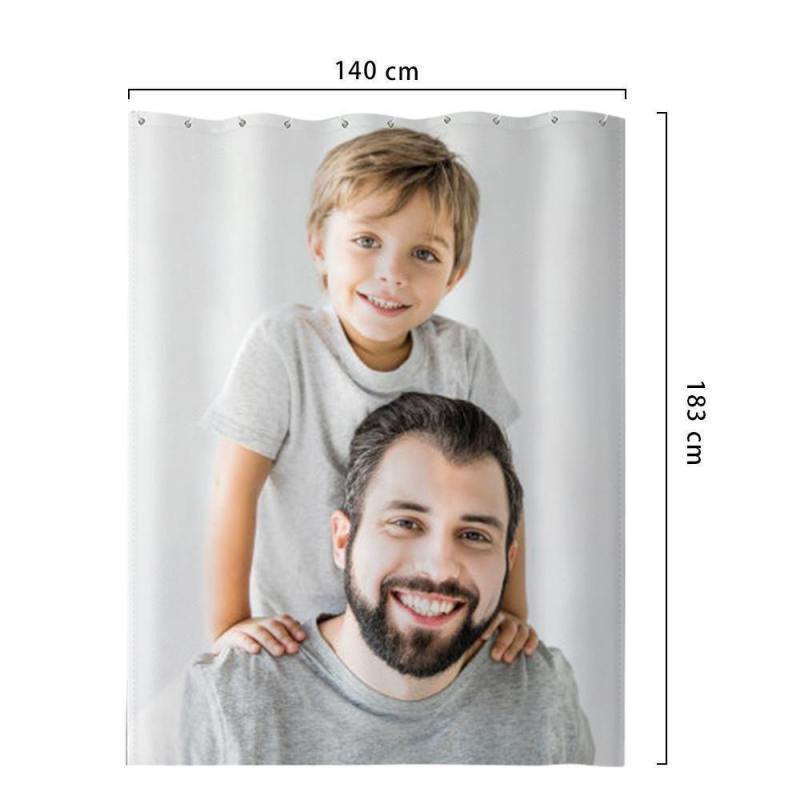 Photo Shower Curtain Custom Backdrop Polyester Waterproof 140*183cm 1