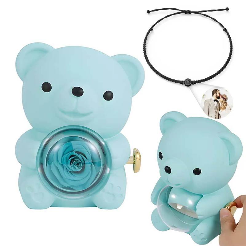 Projection Bracelet with Rose Bear Giftbox for Lover 1