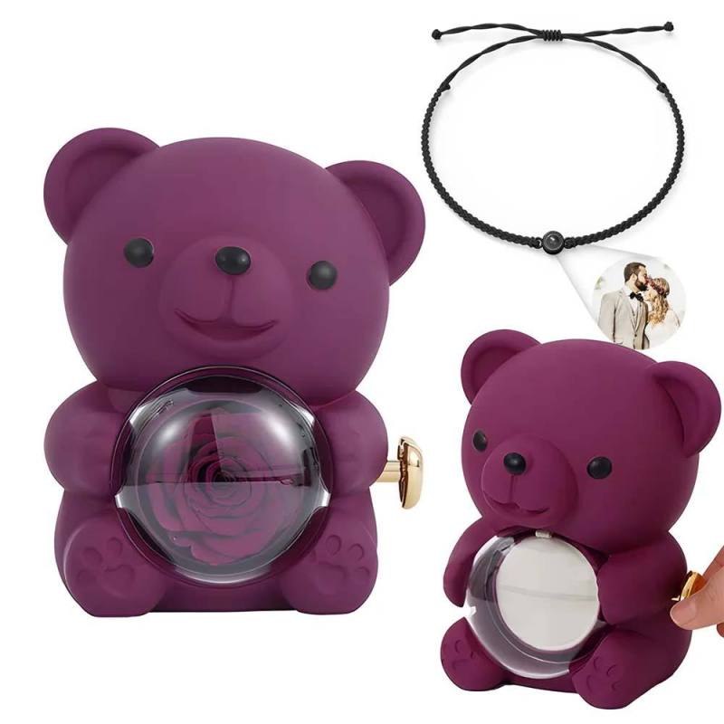 Projection Bracelet with Rose Bear Giftbox for Lover 2