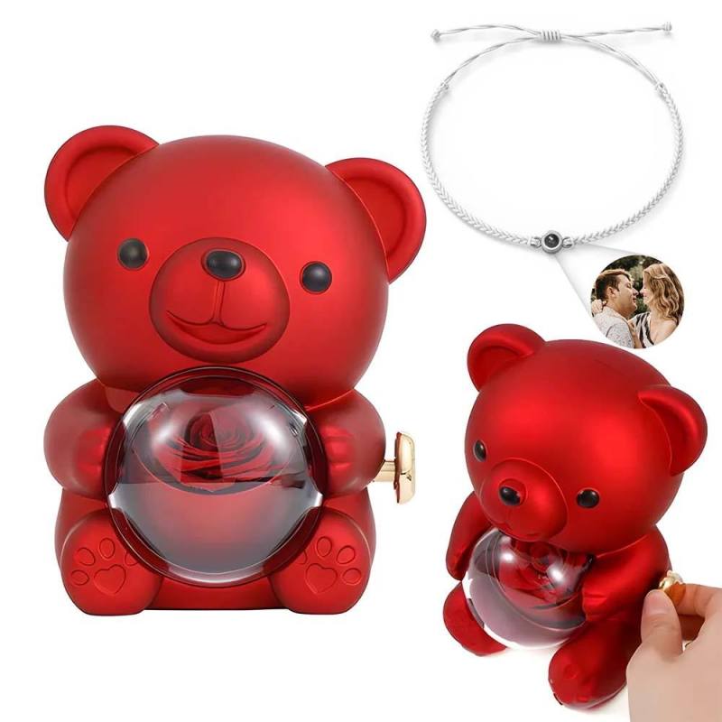 Projection Bracelet with Rose Bear Giftbox for Lover 5