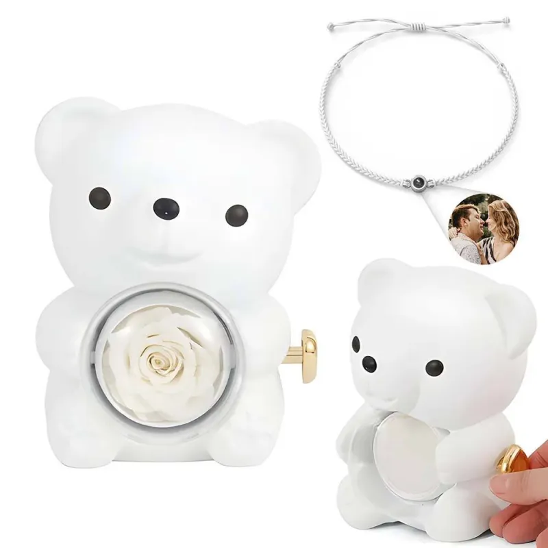 Projection Bracelet with Rose Bear Giftbox for Lover 6