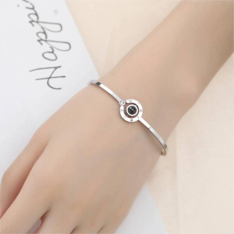 Projection Photo Bracelet Silver, Best Gift 1