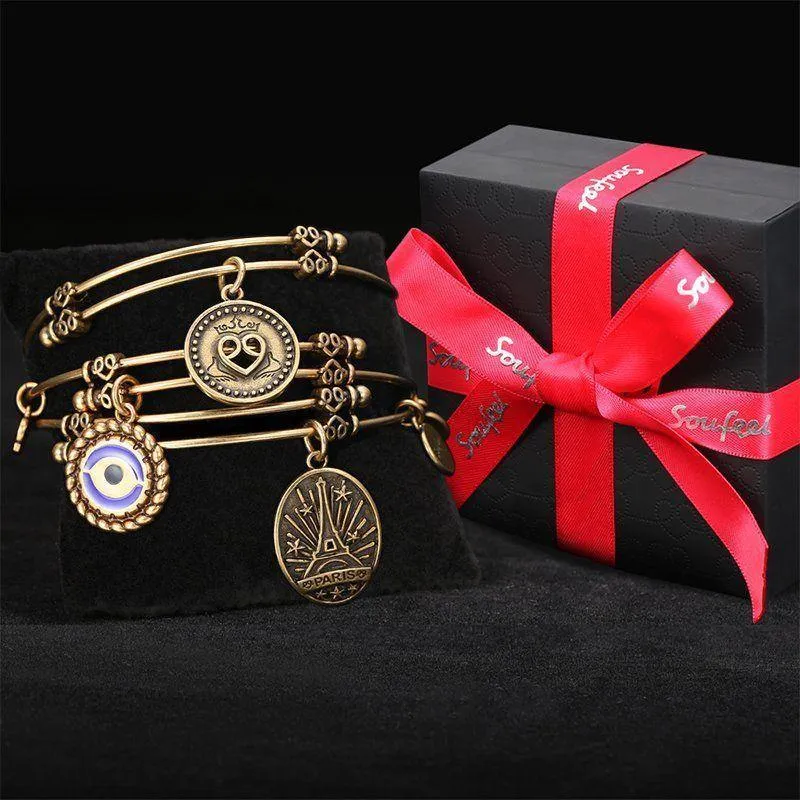 Prosperity Charm Bangle Gold Plated 4