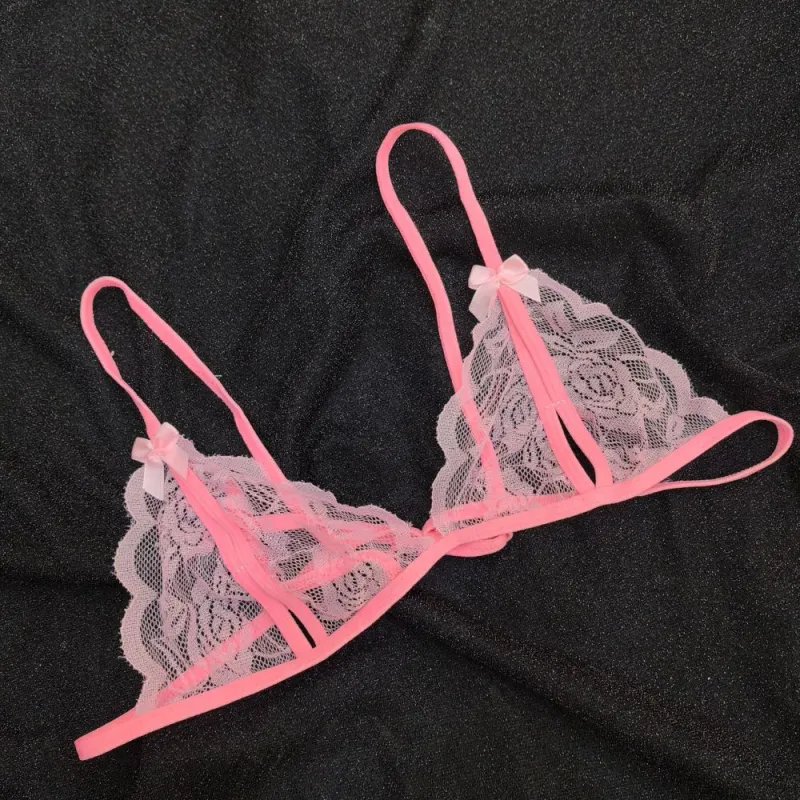 Rose Lace Bra Lace Transparent Underwear Gift For Her 3