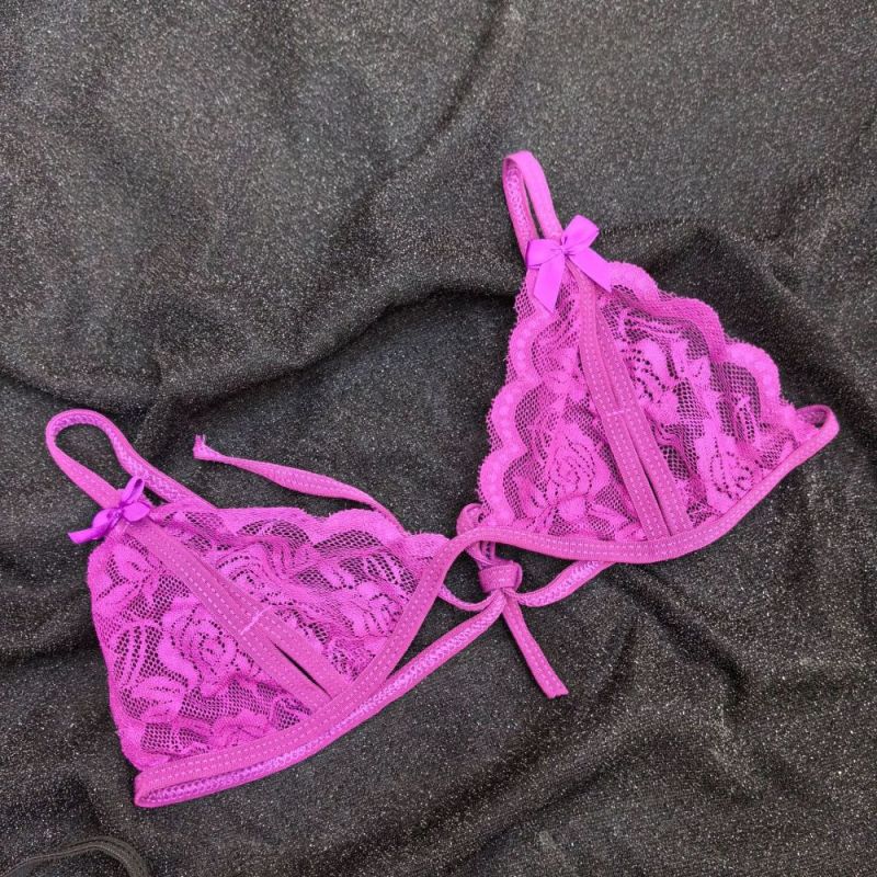 Rose Lace Bra Lace Transparent Underwear Gift For Her 4