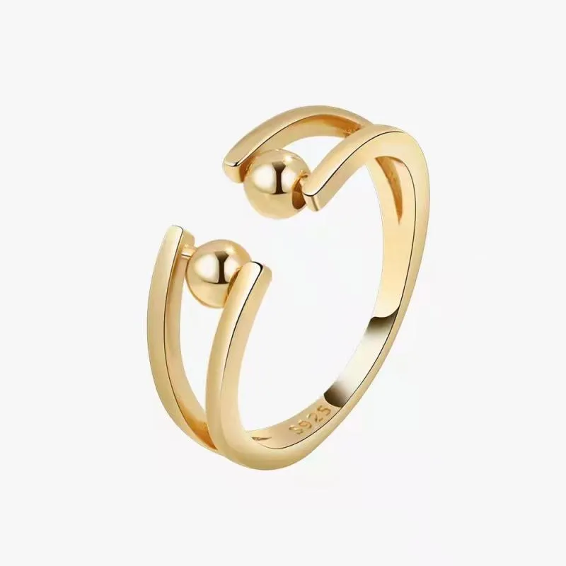 Rotating Ring Relieving Anxiety Adjustable Spinner Ring Jewelry Gift for Women Men 2