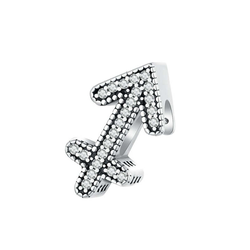 Sagittarius Lucky Zodiac Sign Charm Silver