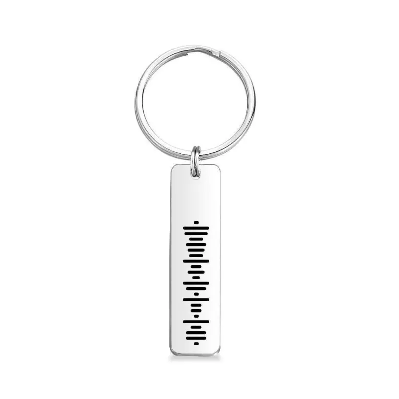 Scannable Music Code Keychain, Custom Music Song Keychains Gift 2