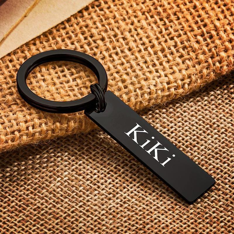 Scannable Spotify Code Keychain, Custom Engraved Music Song Keychains Black 4