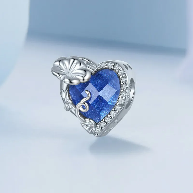 September Birthstone Deep Blue Charm Silver 1