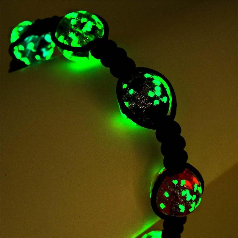 Six-Color Firefly Glass Braided Bracelet Glow in the Dark Luminous Bracelet 3