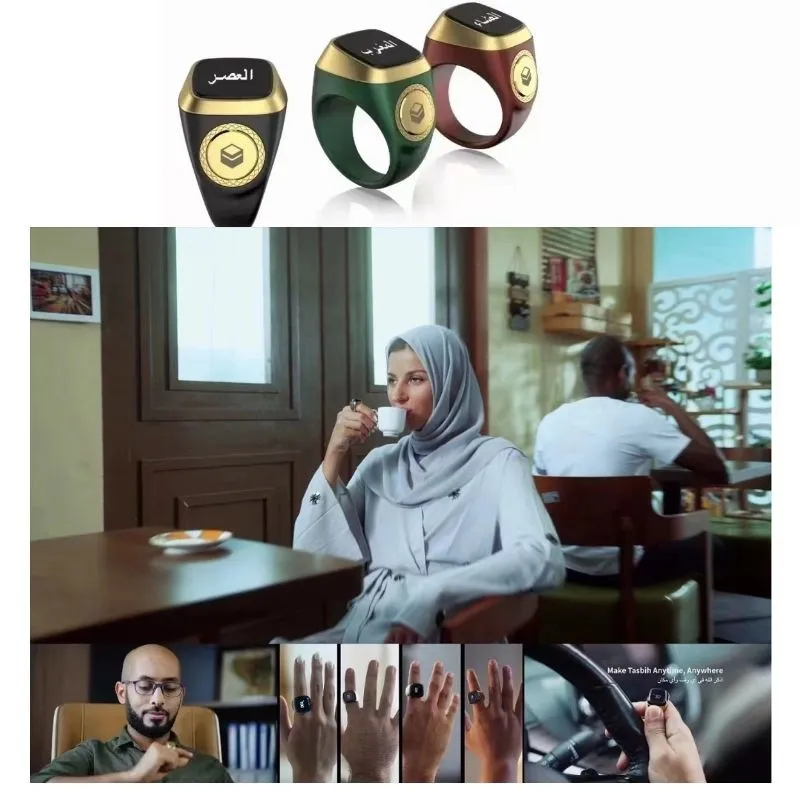 Smart Ring Bluetooth Ring Counter Muslim Smart Ring with Rosary Function 6