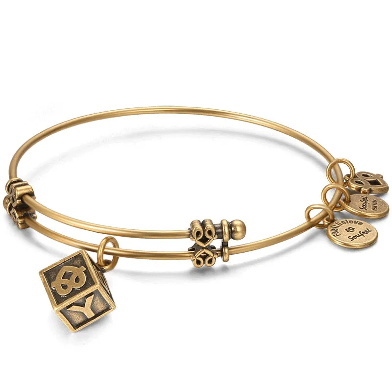 Soufeel Antique Gilt Charm Bangle