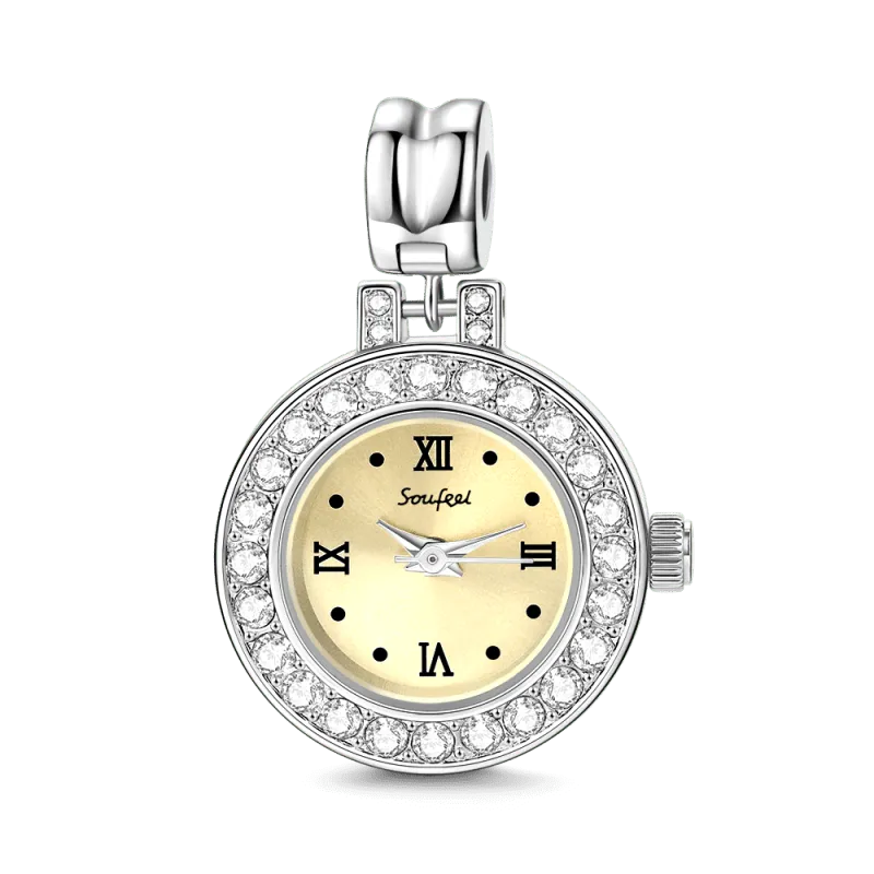 Soufeel Crystal Dangle Watch Charm Platinum Plated