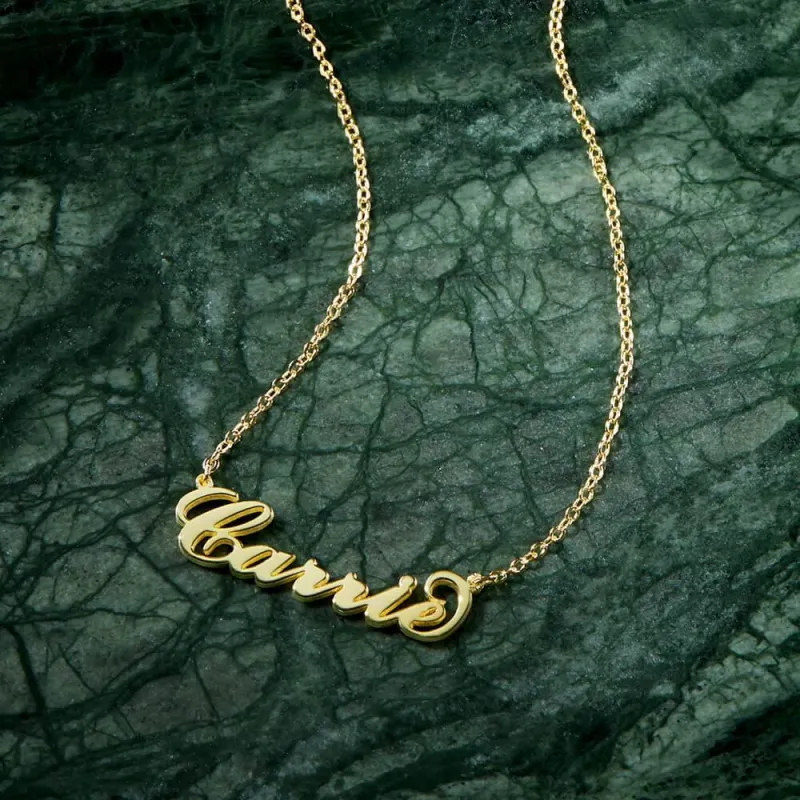 Soufeel Gold "Carrie" Style Name Necklace Gifts For Her 3