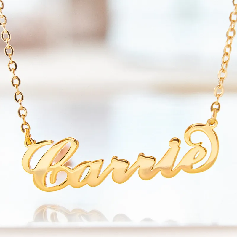 Soufeel Gold "Carrie" Style Name Necklace Gifts For Her 4