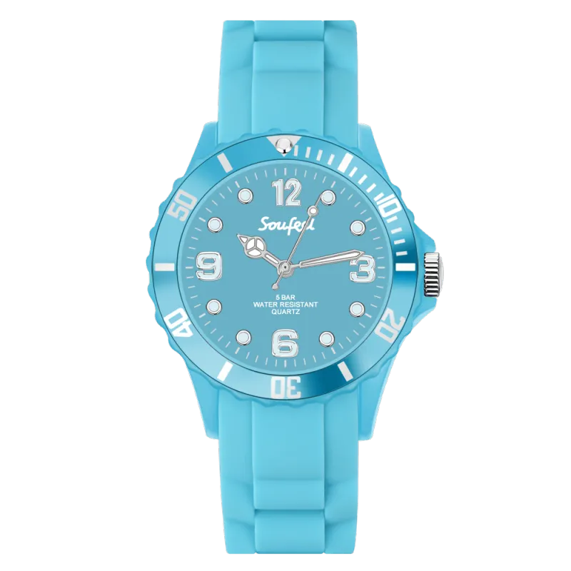 Soufeel Women's Light Blue Silicone Watch 39mm