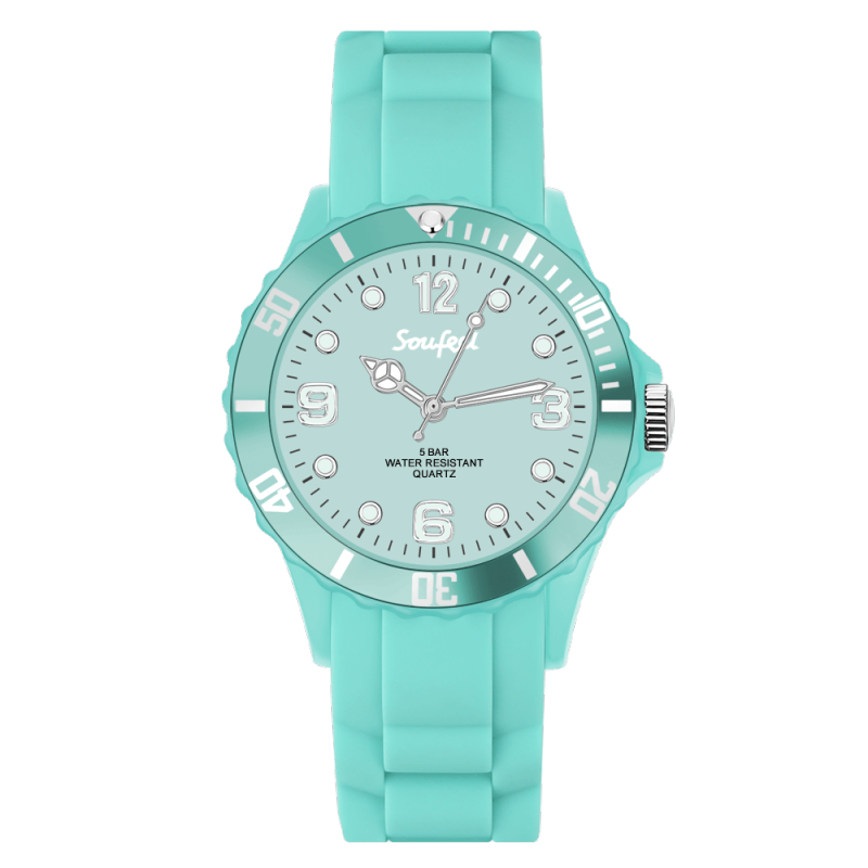 Soufeel Women's Light Green Silicone Watch 39mm