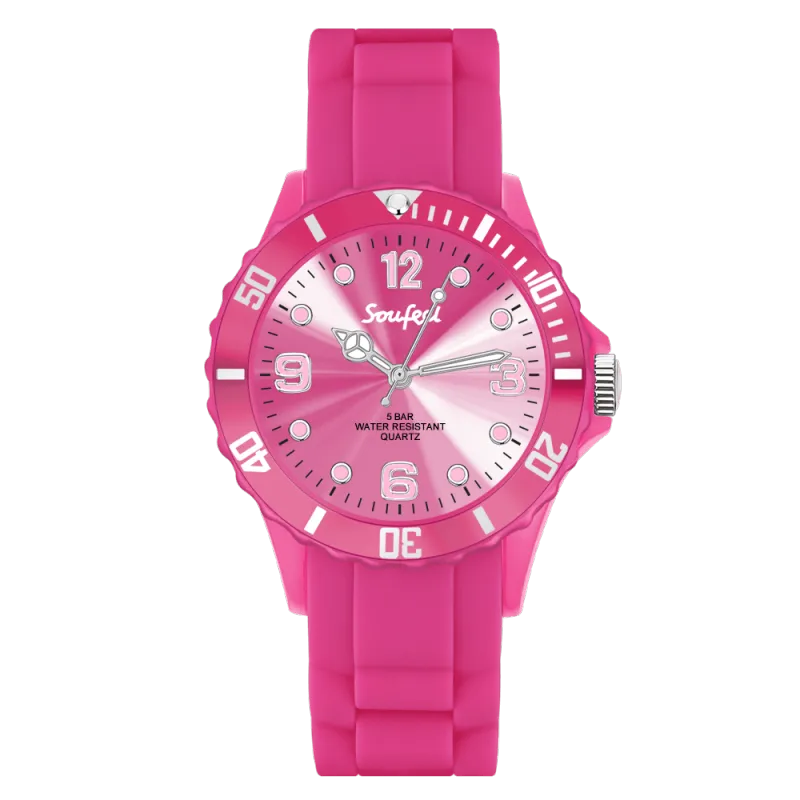 Soufeel Women's Pink Silicone Watch 39mm