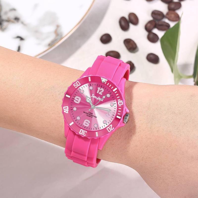 Soufeel Women's Pink Silicone Watch 39mm 3