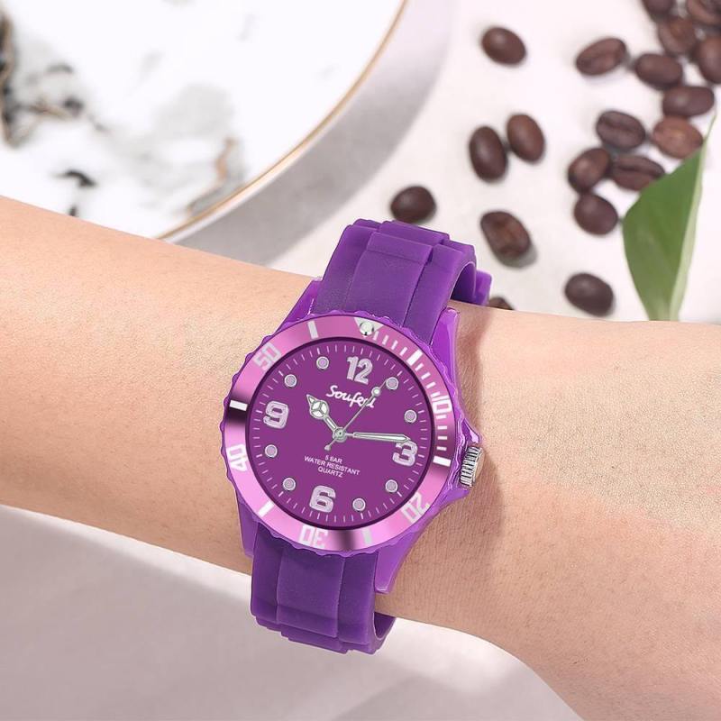 Soufeel Women's Purple Silicone Watch 39mm 3