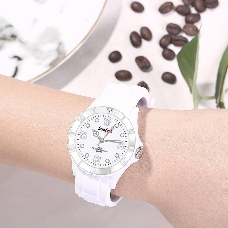 Soufeel Women's White Silicone Watch 39mm 3