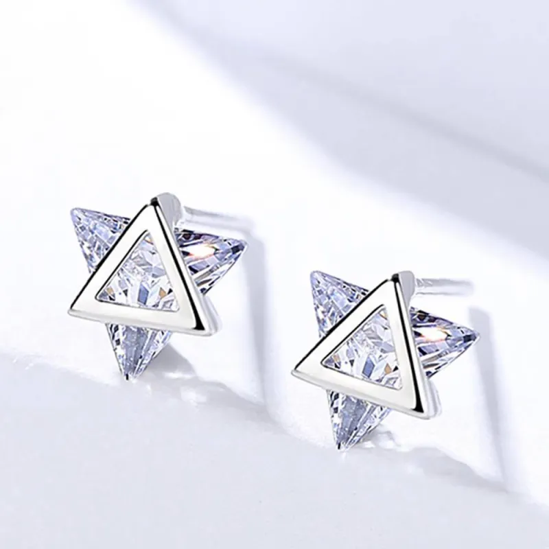 Triangle Earrings Silver