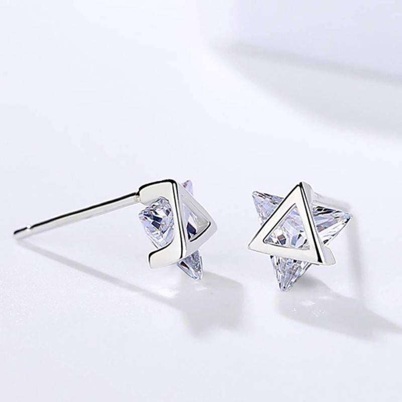 Triangle Earrings Silver 1