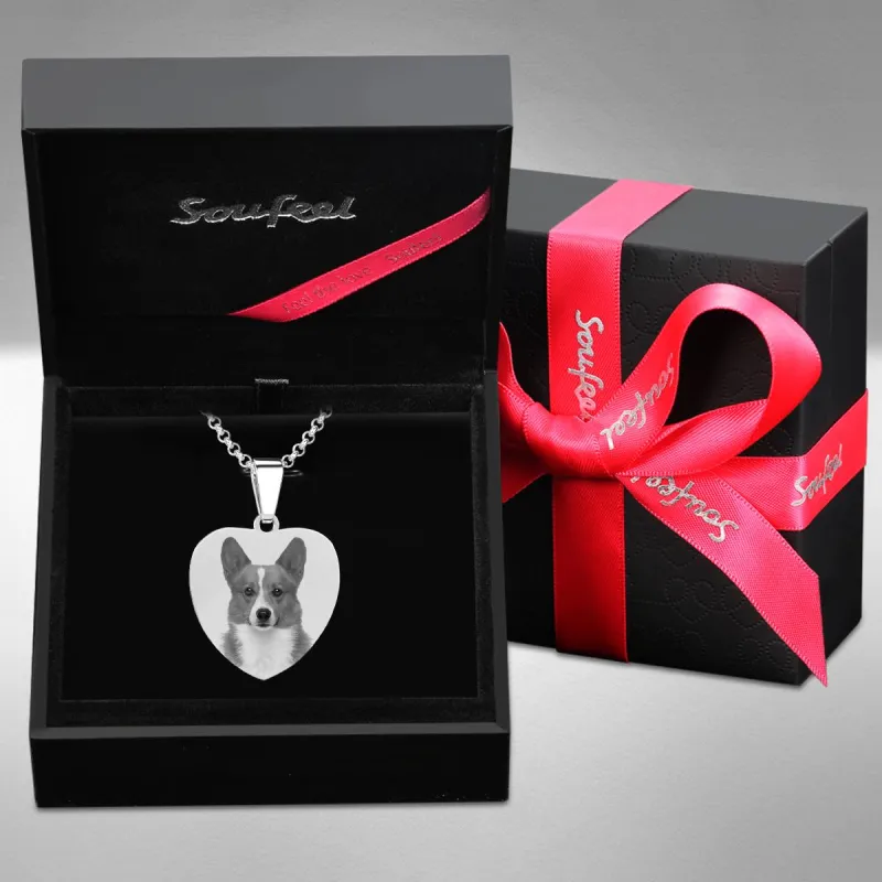 Women's Heart Photo Engraved Tag Necklace With Engraving Stainless Steel Gifts For Pet 5